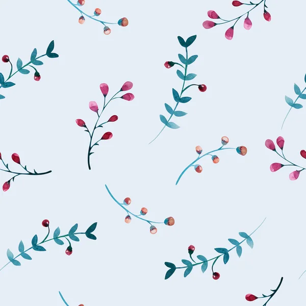 꽃과 나뭇잎의 완벽 한 패턴. — 스톡 사진