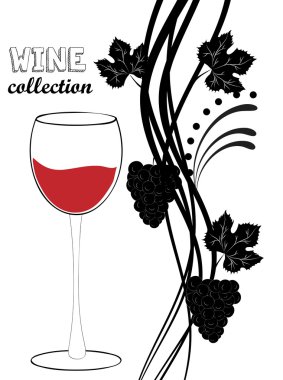 Grapevine wine design elements.