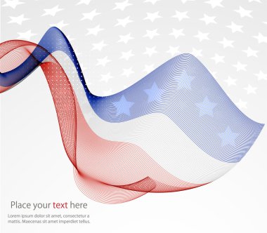Amerikan bayrağının soyut resim