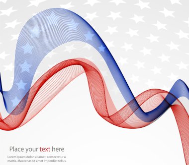 Amerikan bayrağının soyut resim