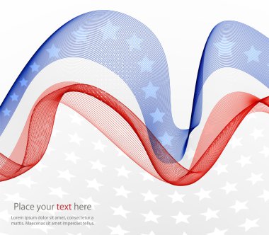 Amerikan bayrağının soyut resim