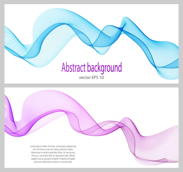 Élément abstrait de conception d'onde de couleur — Image vectorielle