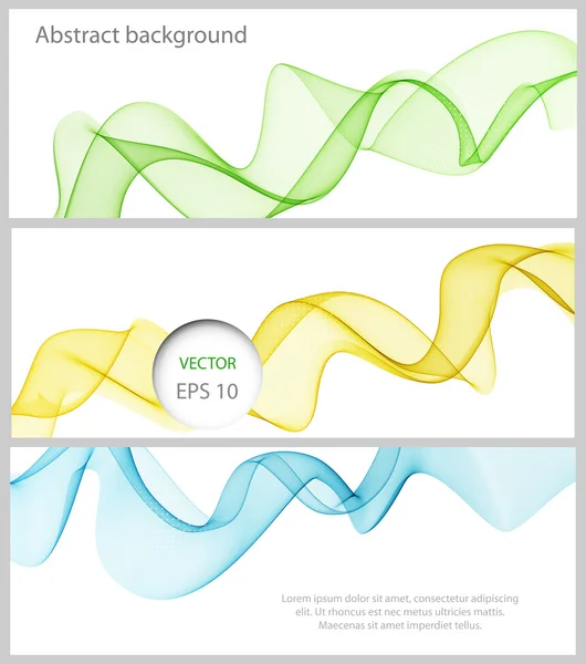 추상적 인 컬러 웨이브 설계 요소 — 스톡 벡터