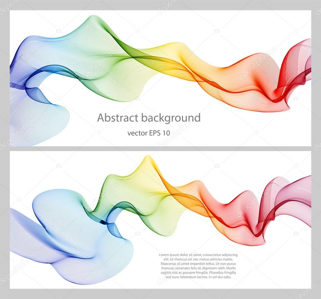 Abstract color wave design element