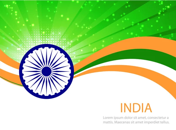 Bandera abstracta de India — Vector de stock