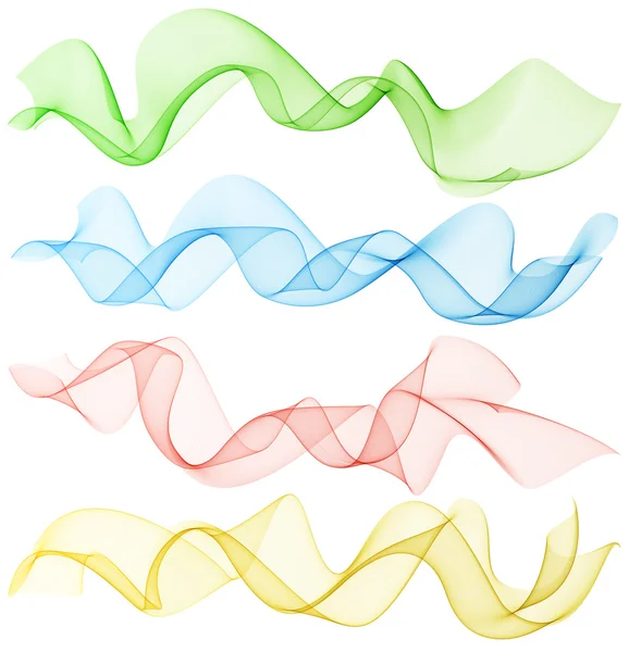 Wave abstract images, color design — Stock Vector