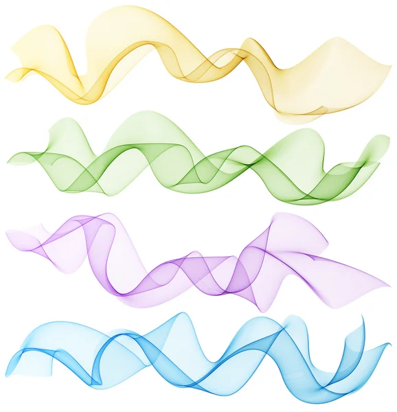 Wave abstract images, color design — Stock Vector