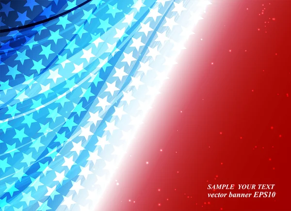 Bandera americana, fondo abstracto de la — Vector de stock