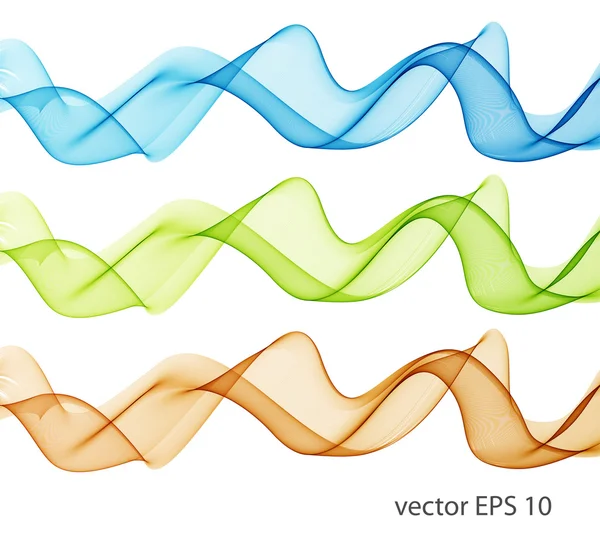 Wave abstract images, color design — Stock Vector