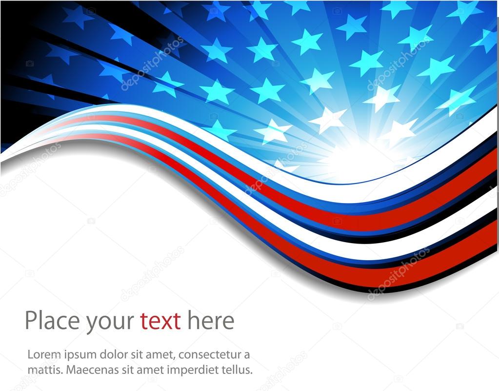 American flag, abstract background of the 