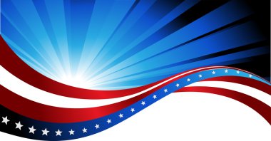 American flag, abstract background of the  clipart
