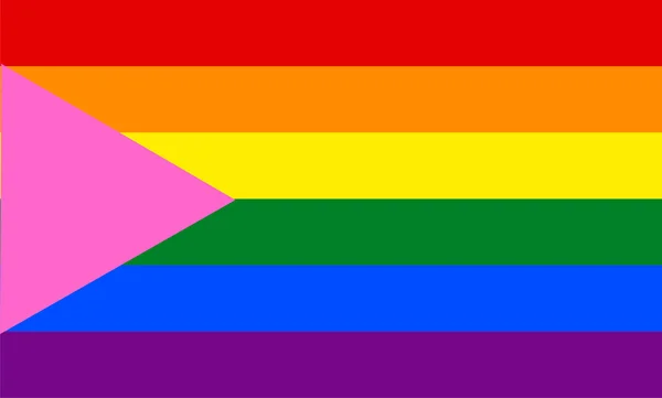 Bandera de imagen abstracta de la comunidad LGBT, colores arco iris — Archivo Imágenes Vectoriales