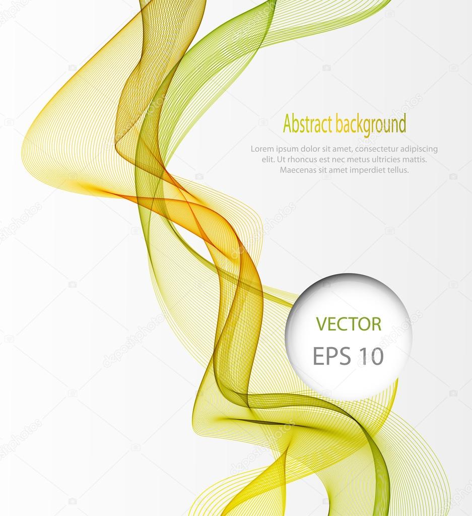 Abstract colorful background with wave, illustration