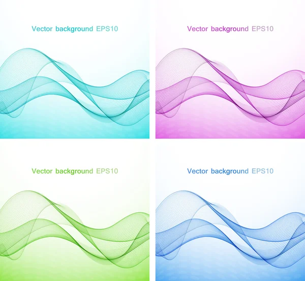 Dalga ve illüstrasyonla soyut renkli arkaplan