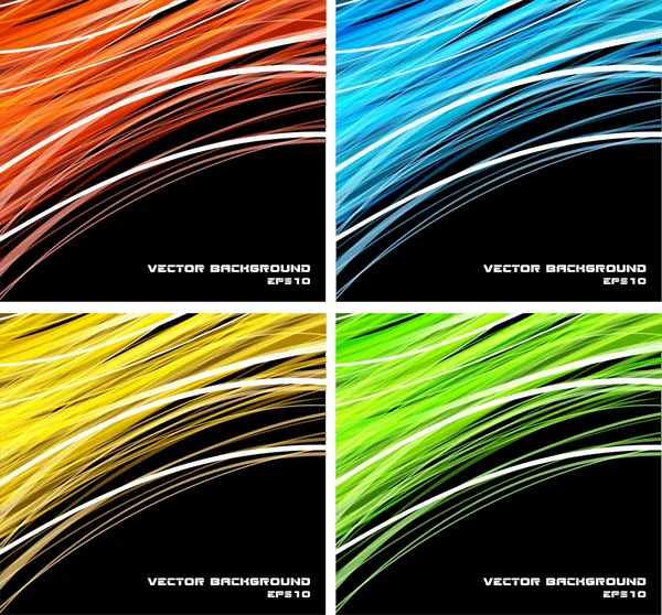 Astratto sfondo colorato con onda, illustrazione — Vettoriale Stock