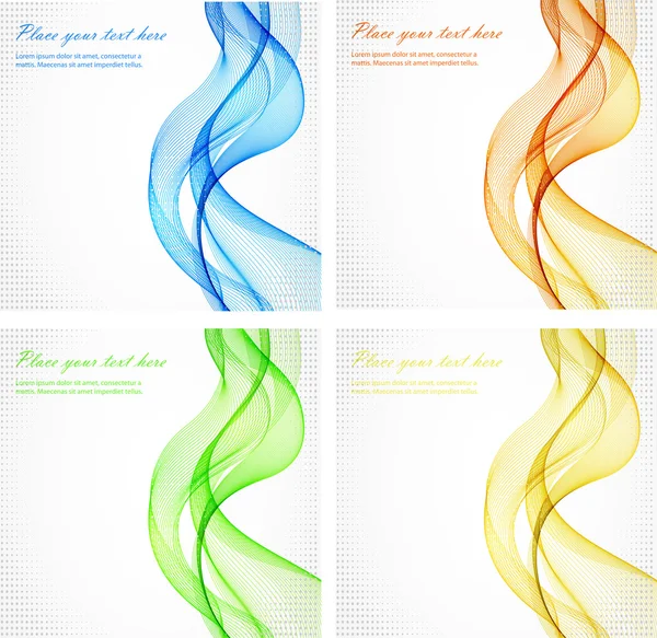 Dalga ve illüstrasyonla soyut renkli arkaplan