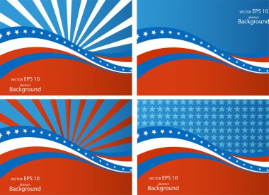Amerikan bayrağı, Bağımsızlık günü için vektör arka plan ve diğer etkinlikler. 