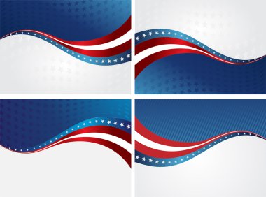 American Flag, Vector background for Independence Day and other events.  clipart