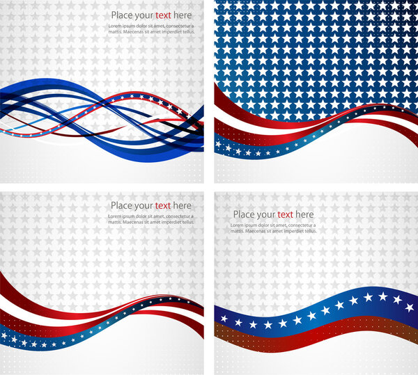 American Flag, Vector background for Independence Day and other events. Stock Illustration