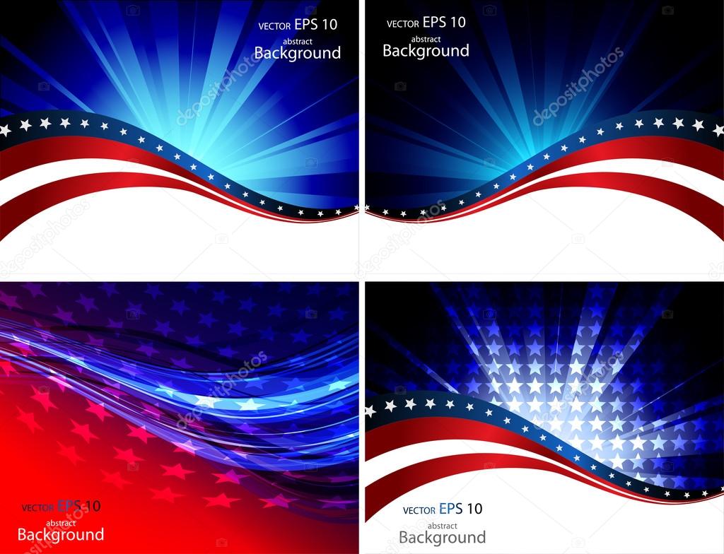 American Flag, Vector background for Independence Day and other events. 