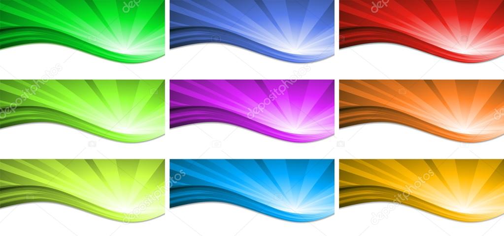 Abstract colorful wave background. Vector. 