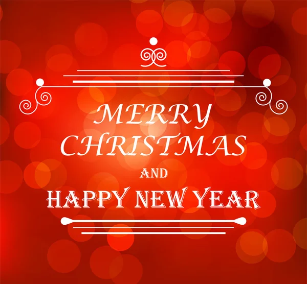 Merry Christmas Landscape. Vector  Happy New Year — Stock Vector