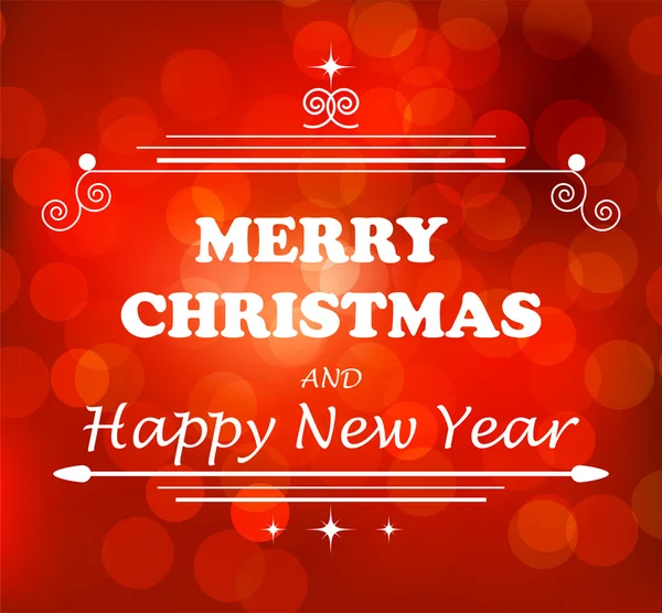 Merry Christmas landschap. Vector Happy New Year — Stockvector