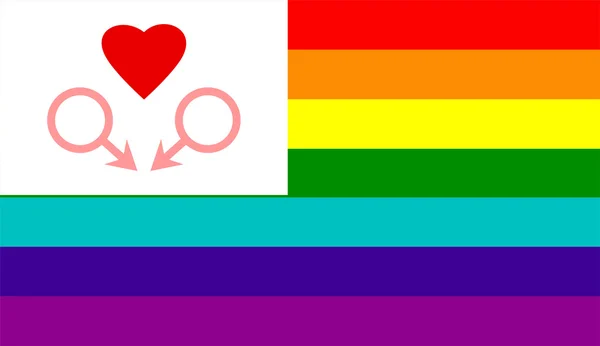 Image abstraite drapeau de la communauté LGBT, couleurs arc-en-ciel — Image vectorielle