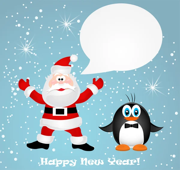 Merry Christmas landschap. Vector Happy New Year — Stockvector