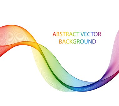 Beyaz soyut renkli dalga