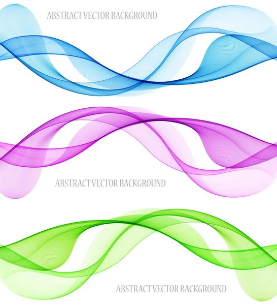 Abstract colored wave on white — Stock Vector