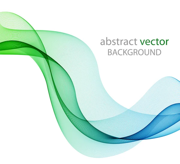 Abstrakt färgade våg på vit — Stock vektor
