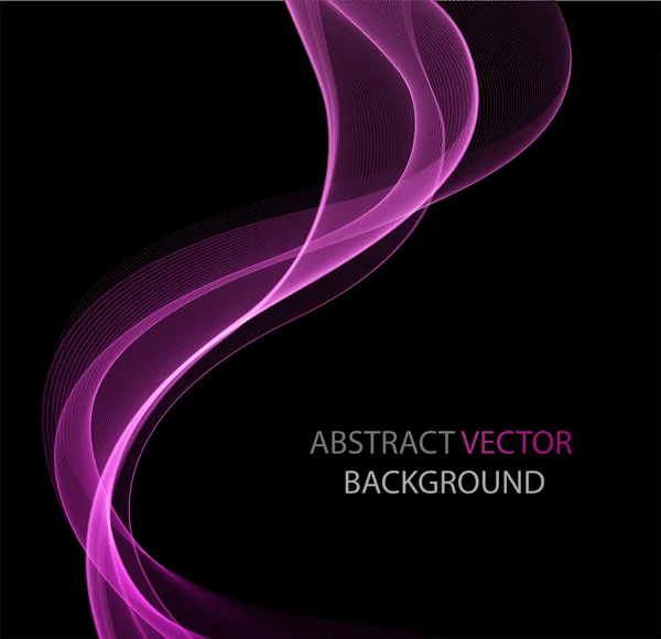 Wave abstraktní obrazy, barevné provedení abstraktní barevné vlny na černém pozadí — Stockový vektor