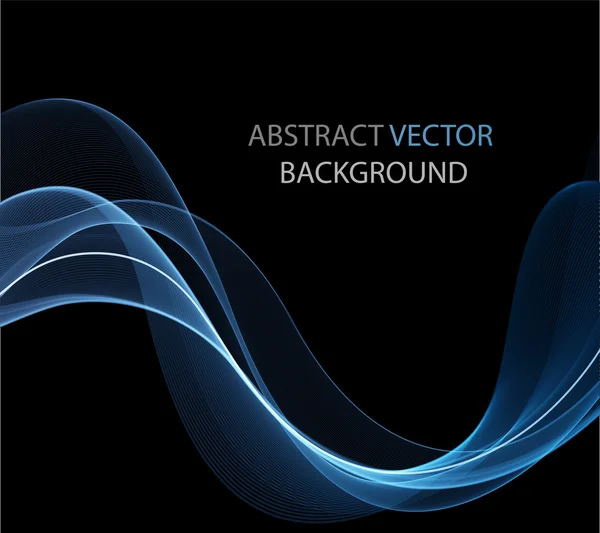 Wave abstrakta bilder, färg design abstrakt färgade våg på svart — Stock vektor