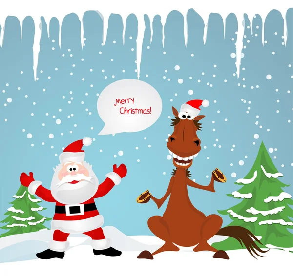 Cartão de Natal e Ano Novo. Ilustração vetorial. contexto . — Vetor de Stock