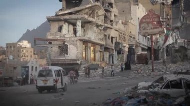 Taiz / Yemen - 16 Dec 2016 :Huge damage was caused by the ongoing war between the resistance and the national army with Al-houthi militia in Taiz .