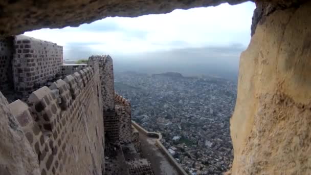 Taiz Jemen Apr 2021 Flygfoto Hus Som Förstörts Grund Det — Stockvideo