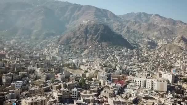 Taiz Jemen Okt 2017 Jemenitische Stad Taiz Die Voor Het — Stockvideo