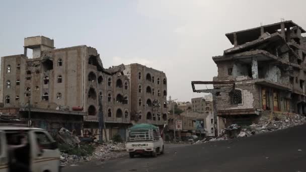 Taiz Yemen Aralık 2016 Taiz Hhouthi Milisleriyle Devam Eden Direniş — Stok video