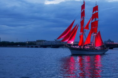 Scarlet yelken kutlama, St Petersburg.