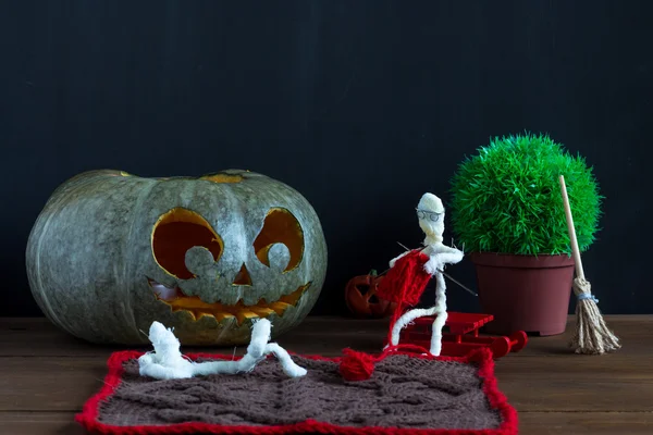 Juguete momias y jack-o '-linterna . — Foto de Stock