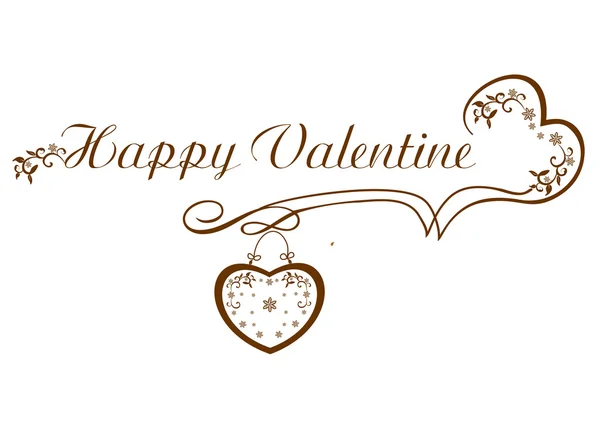 Calligraphie Happy Valentine's beau vecteur illyustration — Image vectorielle