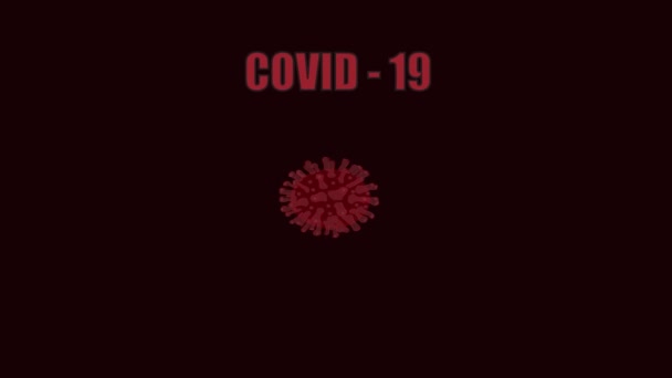 Covid Una Epidemia Viral Concepto Antivirus Concepto Antivirus Diseño Gráfico — Vídeos de Stock