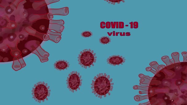 Covid Virová Epidemie Antivirový Koncept Abstraktní Animovaný Grafický Design — Stock video
