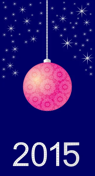 圣诞节背景与一个漂亮的球 — 图库矢量图片