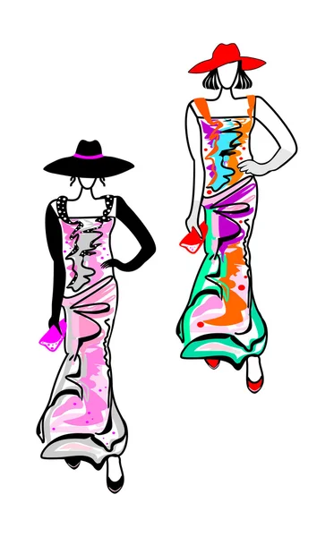 İki model şık elbiseler