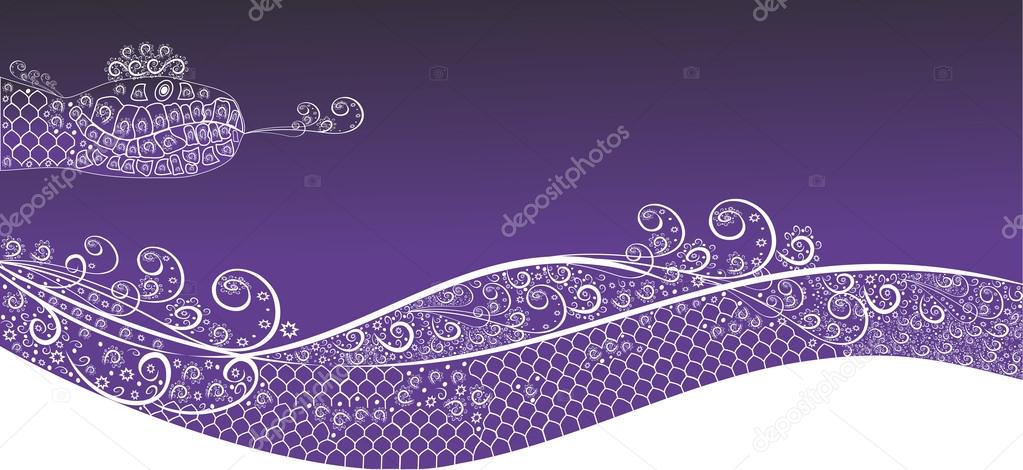 The decorative winter background with a snake