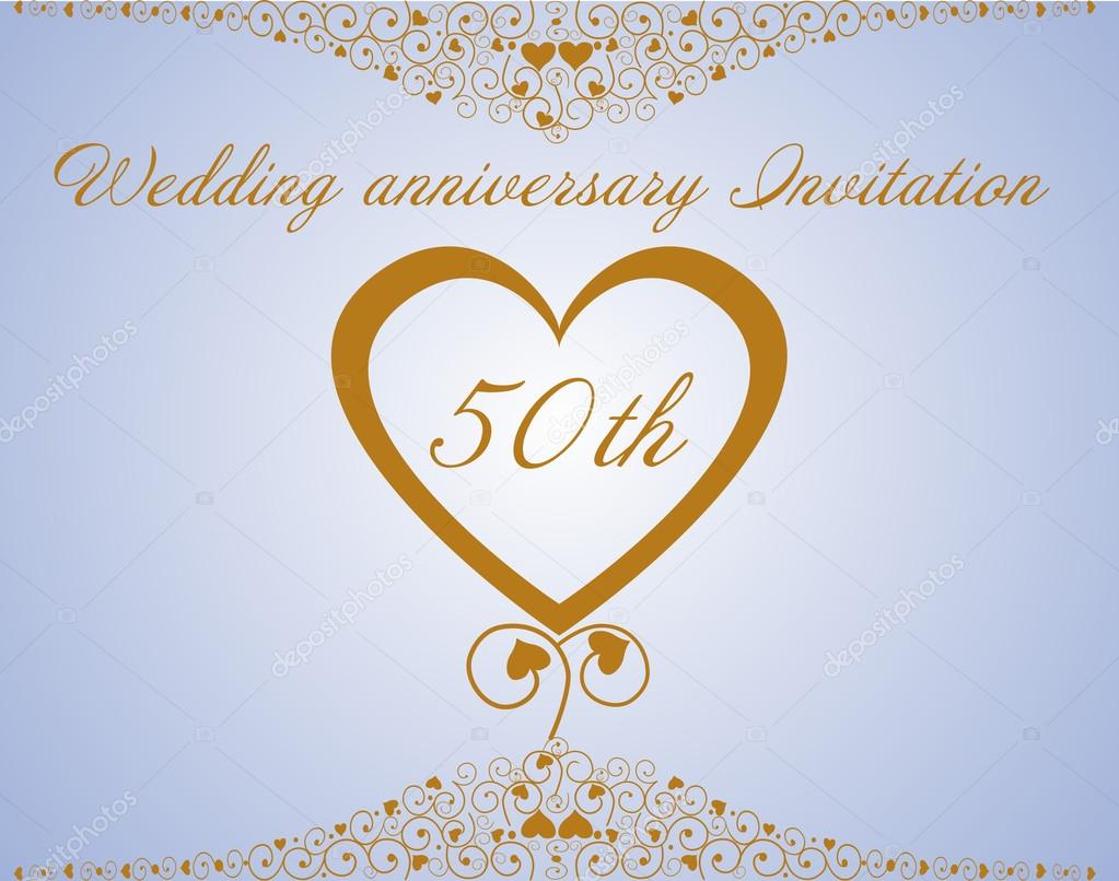 50th Wedding anniversary Invitation