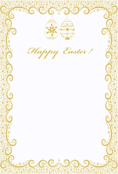 Frame for congratulations Happy Easter vector illustration — Stock Vector