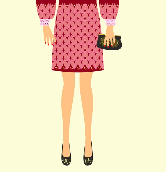 Roupas da moda para mulheres ilustração vetorial —  Vetores de Stock